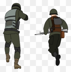 Soldiers Clipart Solider - Back View Png