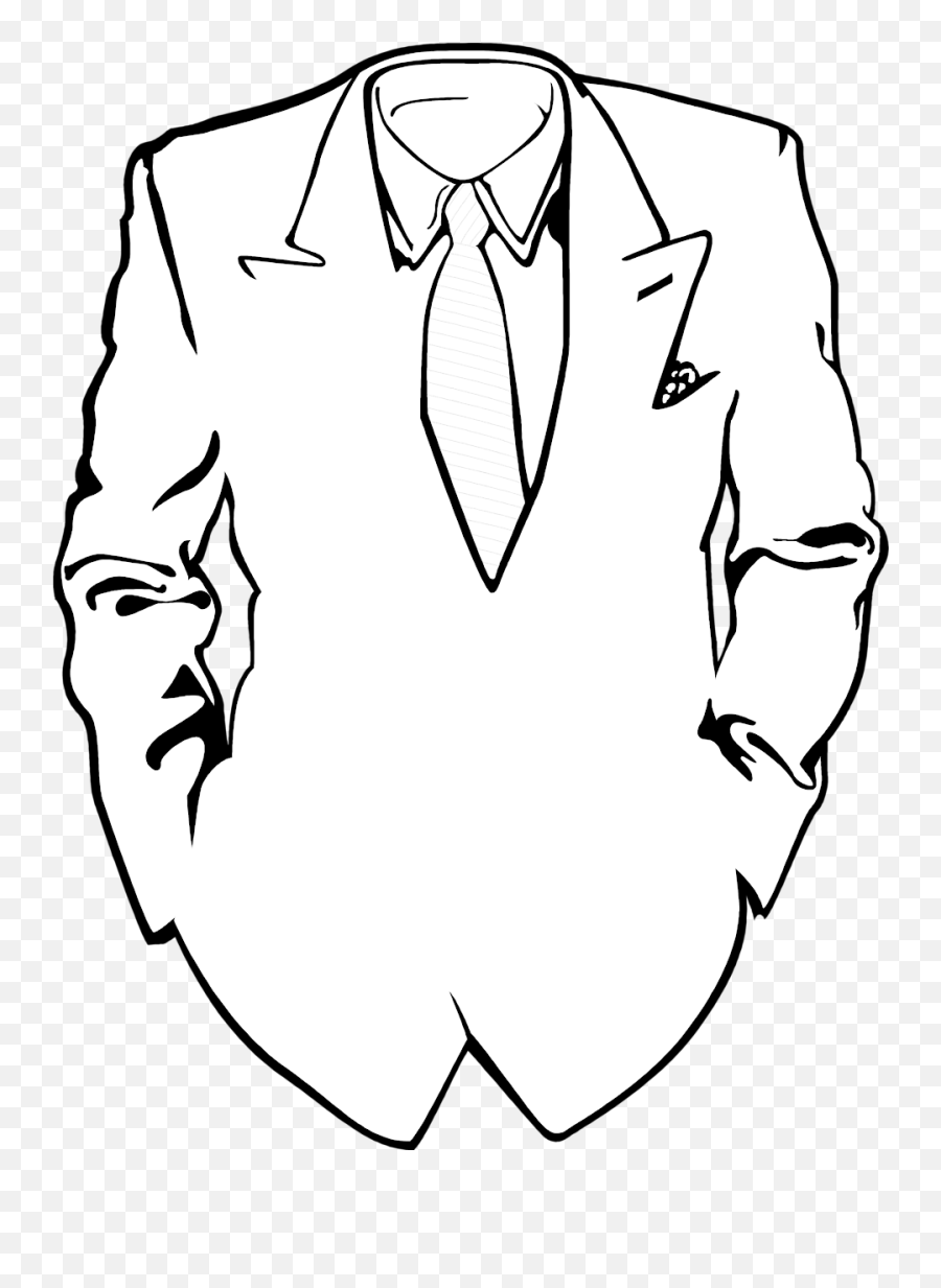 Download Hd Suit Drawing Illustration - Draw A Suit And Tie Png,Suit And Tie Png