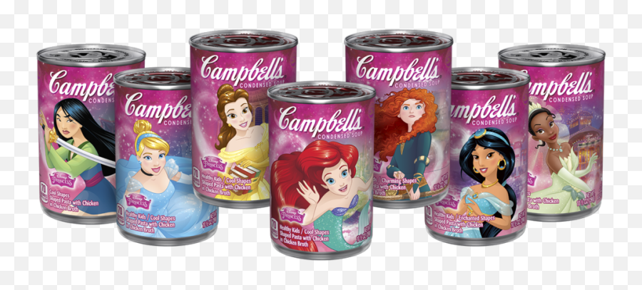 Download Disney Princess Cans - Campbell Soup Disney Caffeinated Drink Png,Disney Princesses Png