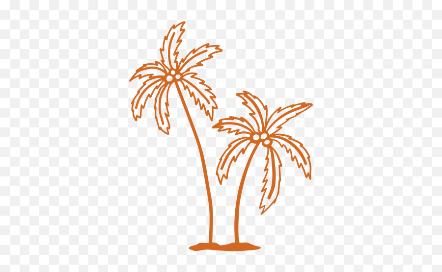 Palm Coconut Tree Hand Drawn - Transparent Png U0026 Svg Vector File Illustration,Coconuts Png
