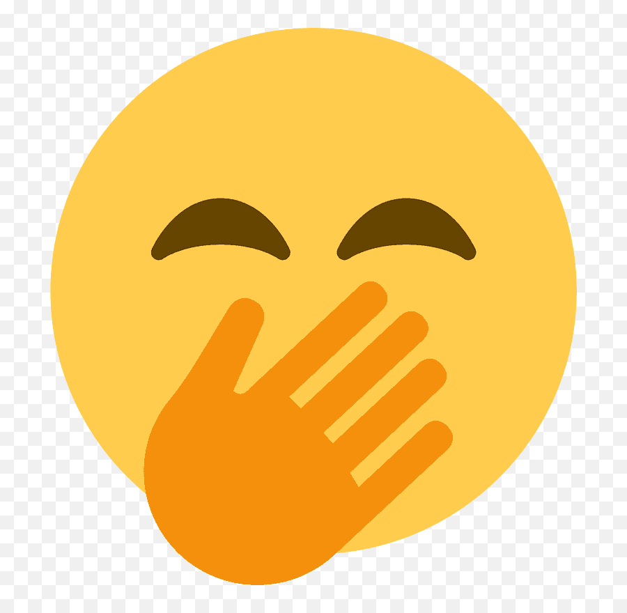 Face With Hand Over Mouth Emoji - Face With Hand Over Mouth Emoji Png,Laugh Emoji Png