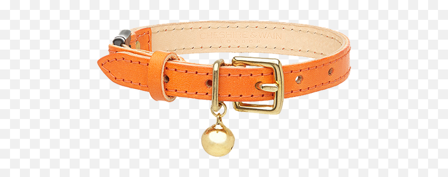 Orange Leather Cat Collar Cheshire - Cat Collar Png,Orange Cat Png