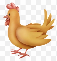 Hen Clipart Orange Chicken - Transparent Background png