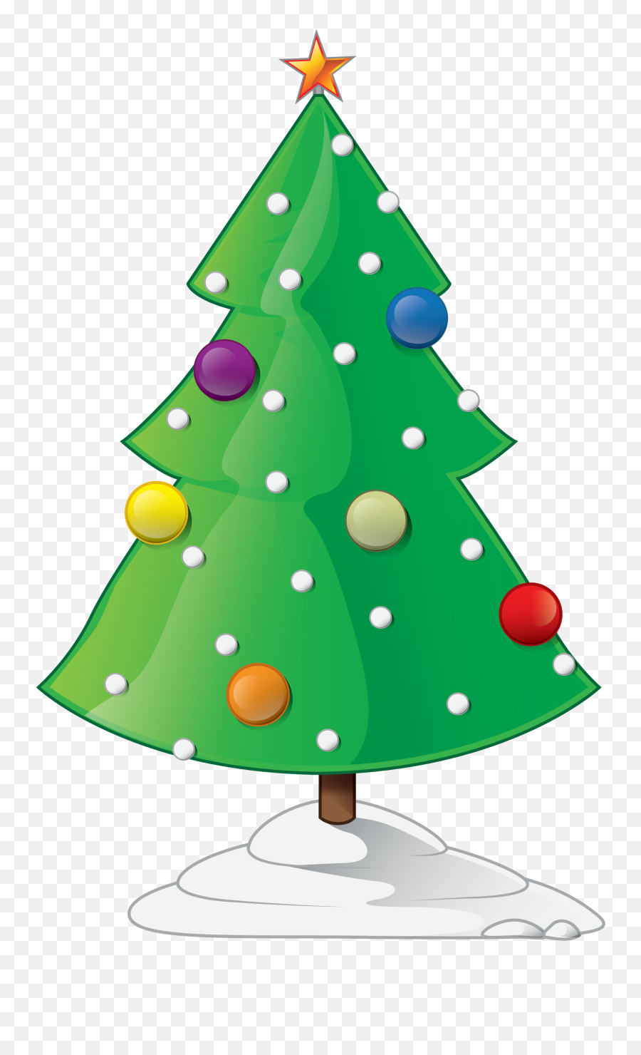 Cartoon Christmas Ornament - Green Christmas Tree Outline Png,Christmas Tree With Transparent Background