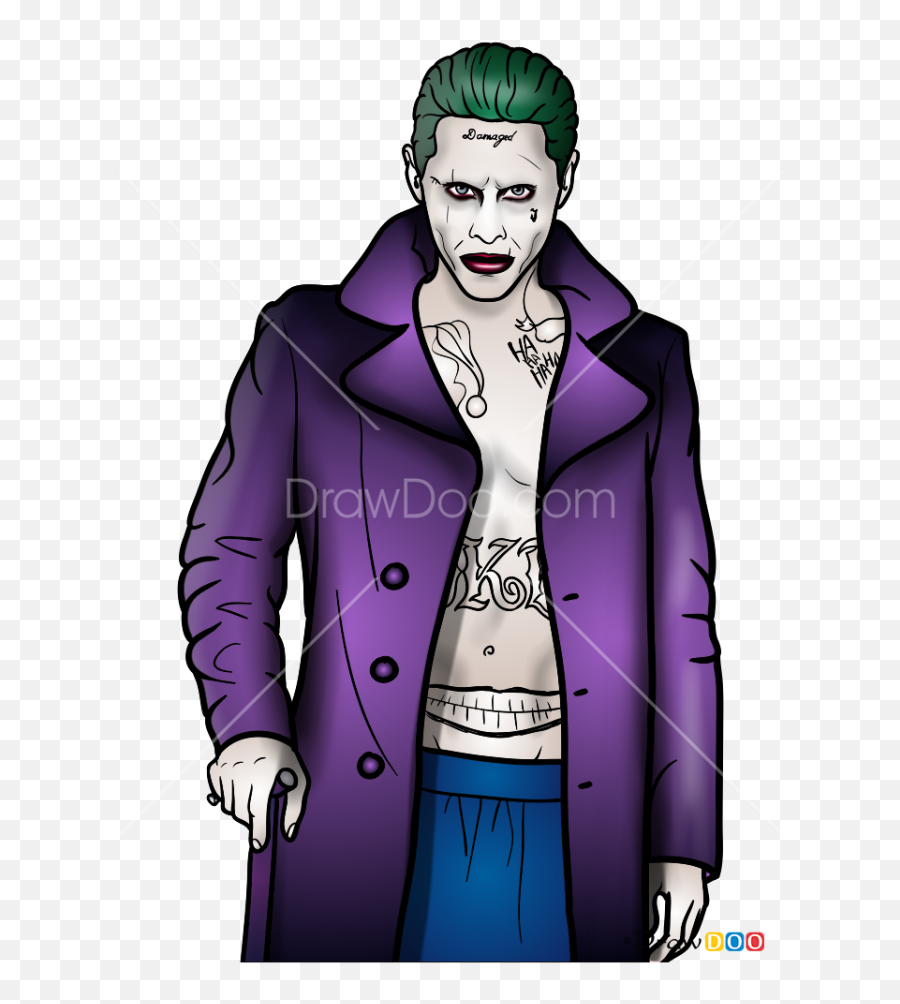 Anime Joker Drawings Suicide Squad - Joker Suicidé Squad Drawing Easy Png,Suicide Squad Logo