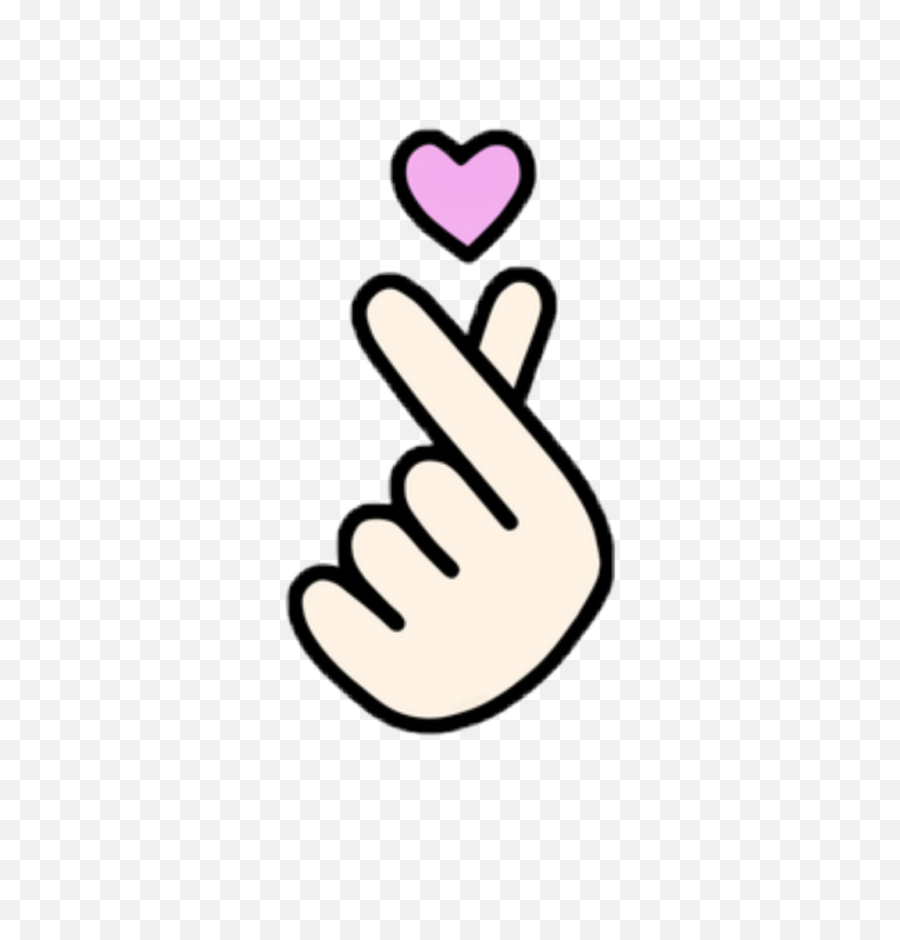 Love Heart Hand Saranghaeyo Pink Tumblr - Korean Heart Sign Transparent Png,Aesthetic Png Tumblr