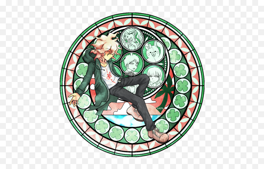 Too Lazy To Be Komaedau0027s Kh Stained Glass Hinata Ver - Kingdom Hearts Stained Glass Png,Stained Glass Png