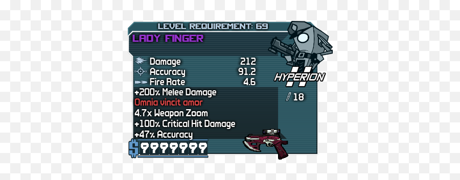 Lady Finger - Borderlands Omega Shield Png,Finger Gun Png
