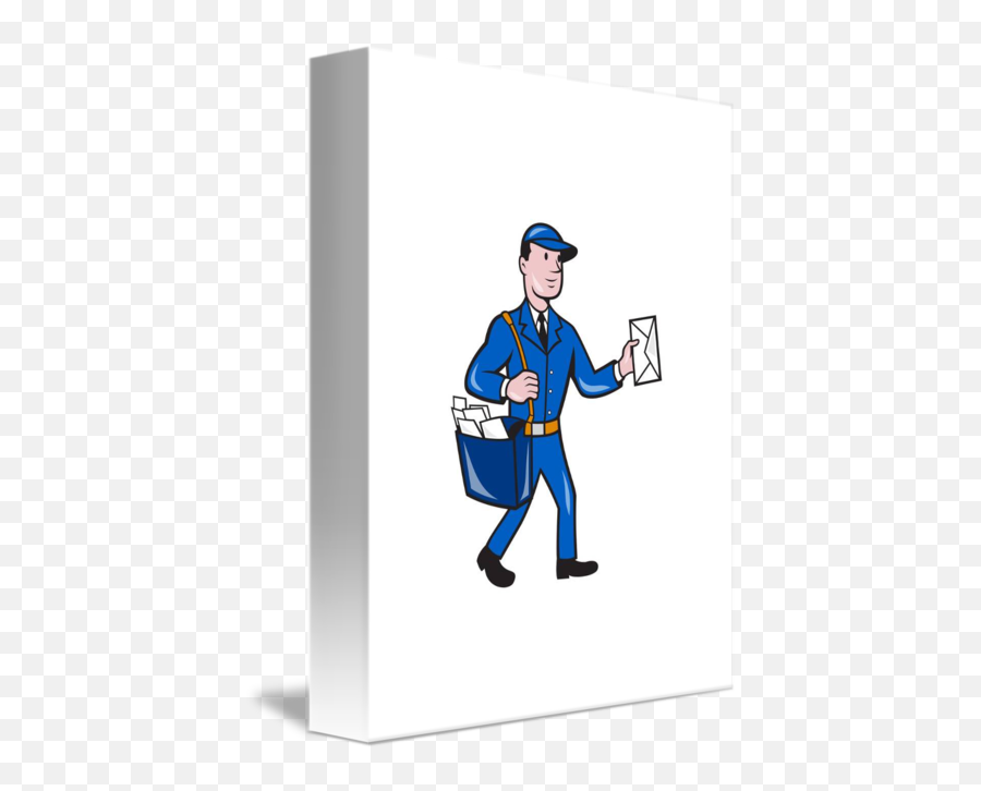 Mailman Postman Delivery Worker Isolated Cartoon By Aloysius - Postman Png,Mailman Png