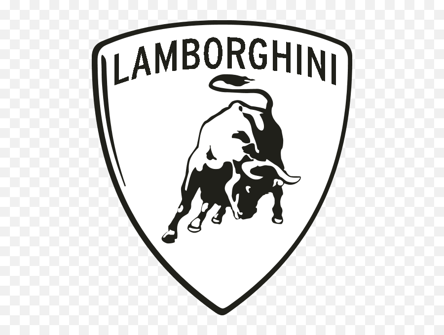 Lamborghini Logo Drawing - Lamborghini Logo Black And White Png,Lamborghini Logo Png