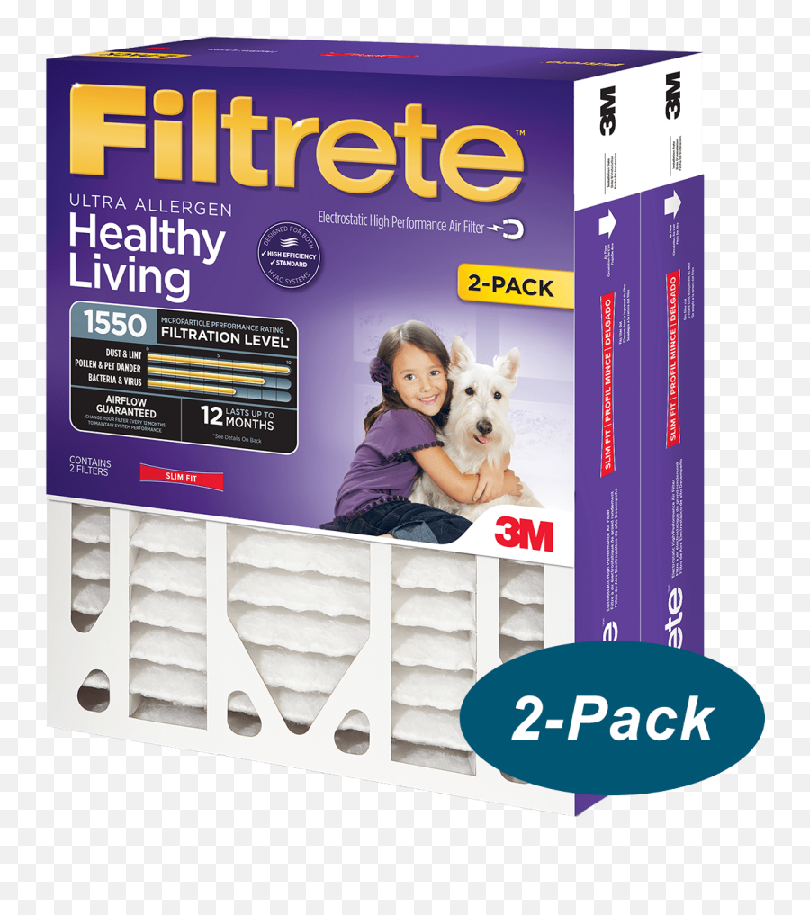 3m Filtrete Ultra Allergen Reduction Filter Slim Fit 20x25x4 - Filtrete 20x25x4 Air Filter Png,Dog Filter Png