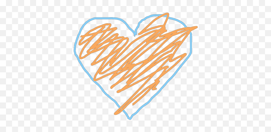 Blue And Orange Heart Png Svg Clip Art - Heart Drawing Orange Png,Orange Heart Png