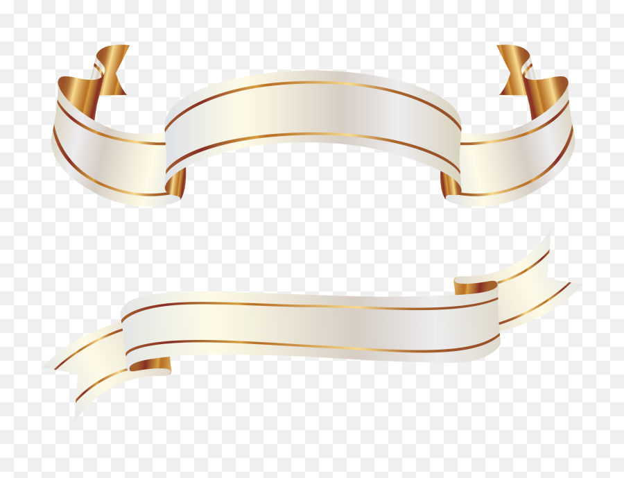 Download Free Png Gold Banner Ribbon - White Gold Ribbon Vector,Gold Banner Png