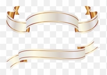 Download Free Png Gold Banner Ribbon - White Vector