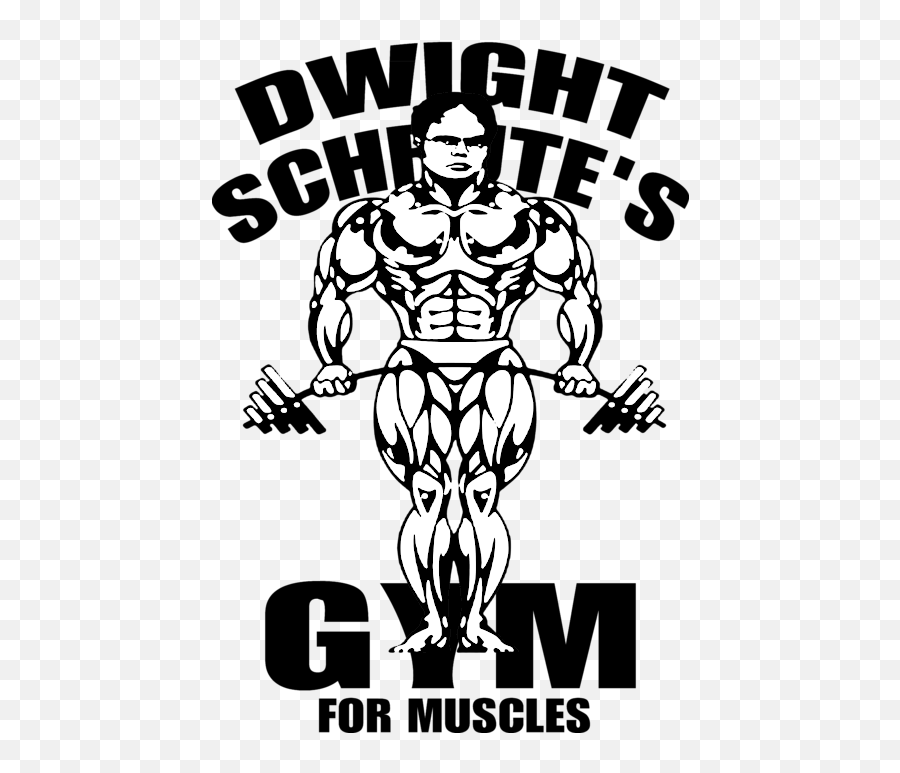 Dwight Schruteu0027s Gym For Muscles Beach Towel - Dwight Gym For Muscles Png,Dwight Schrute Transparent