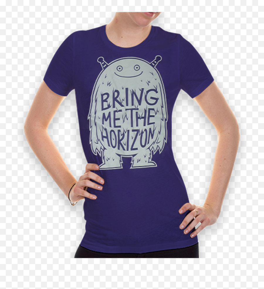 Bring Me The Horizon Purple Monster - Short Sleeve Png,Bring Me The Horizon Logo