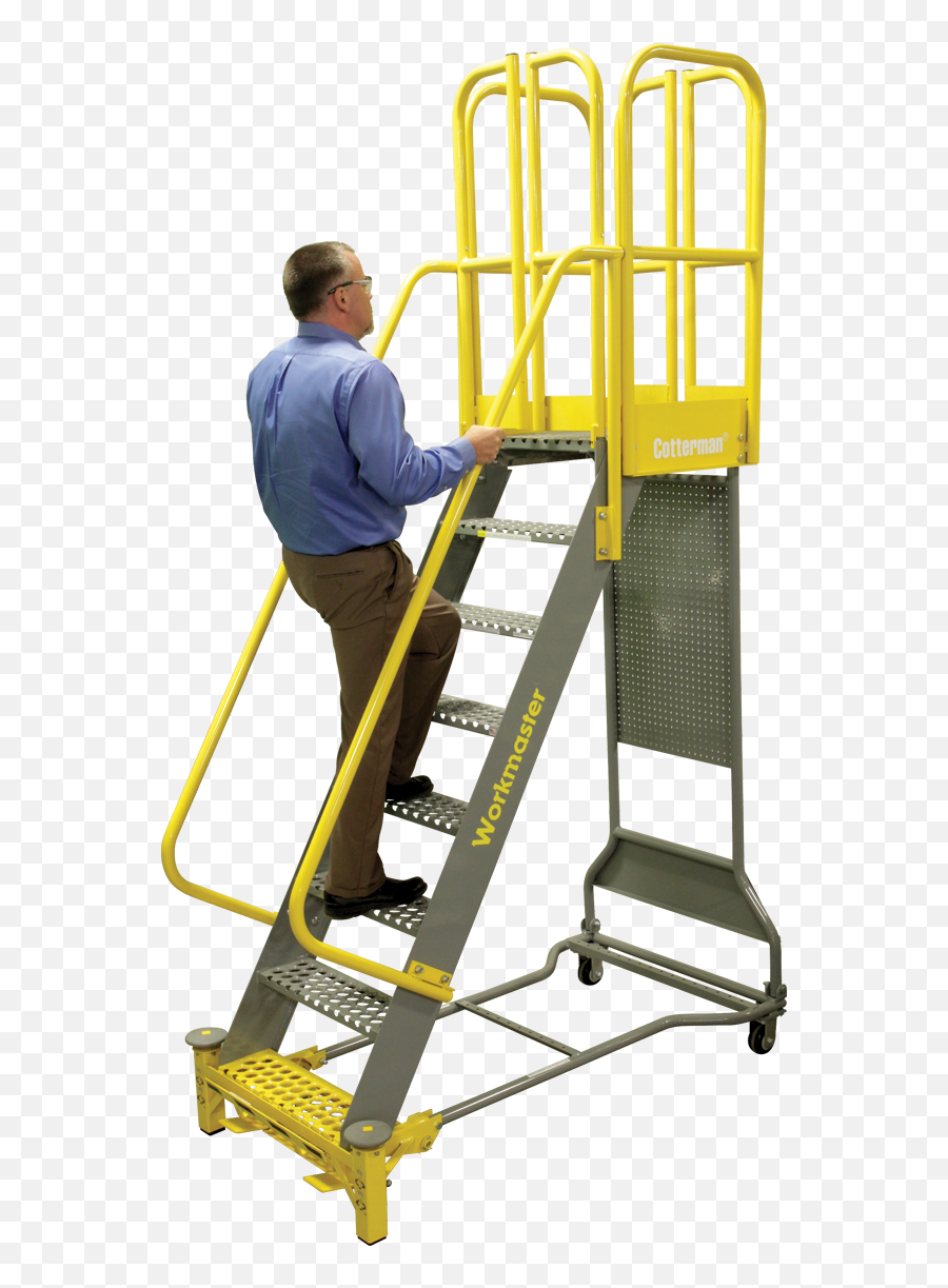 Cotterman Workmaster Super - Platformladder With Self Closing Safety Gate Png,Icon Superduty 2 Gloves