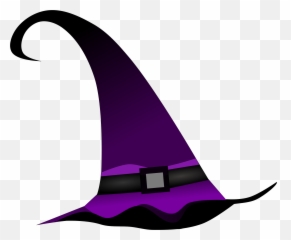 Purple Witch Hat Clip Art Royalty Free - Halloween Clipart Png