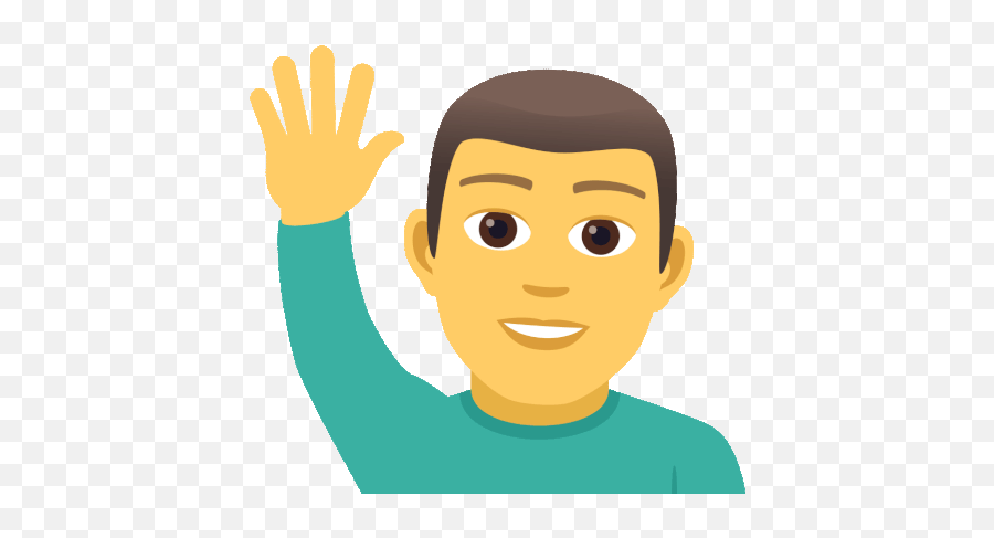Man Raising Hand Joypixels Gif - Manraisinghand Joypixels Raiseyourhand Discover U0026 Share Gifs Raise Hand Gif Png,Hand Waving Icon