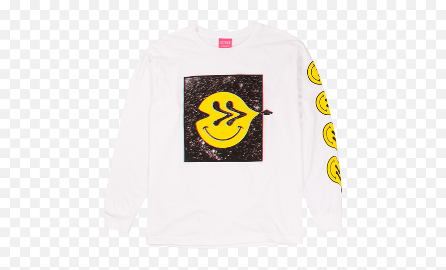 Distorted Smiley Long Sleeve Tee U2013 Ayylien - Long Sleeve Png,Obey Icon T Shirt