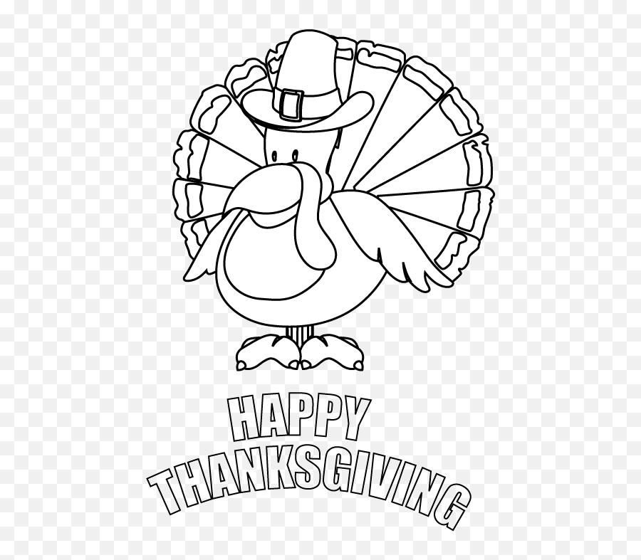 Thanksgiving Pictures To Color And Print Free - Coloring Home Happy Thanksgiving Para Colorear Free Png,Happy Thanksgiving Icon