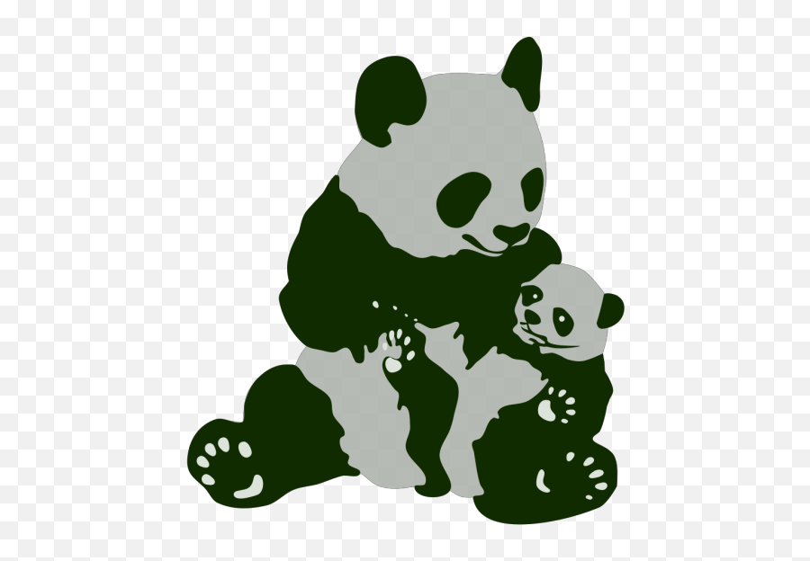 Panda Bear With Baby Png Svg Clip Art For Web - Panda And Baby Panda Art,Pandas Icon