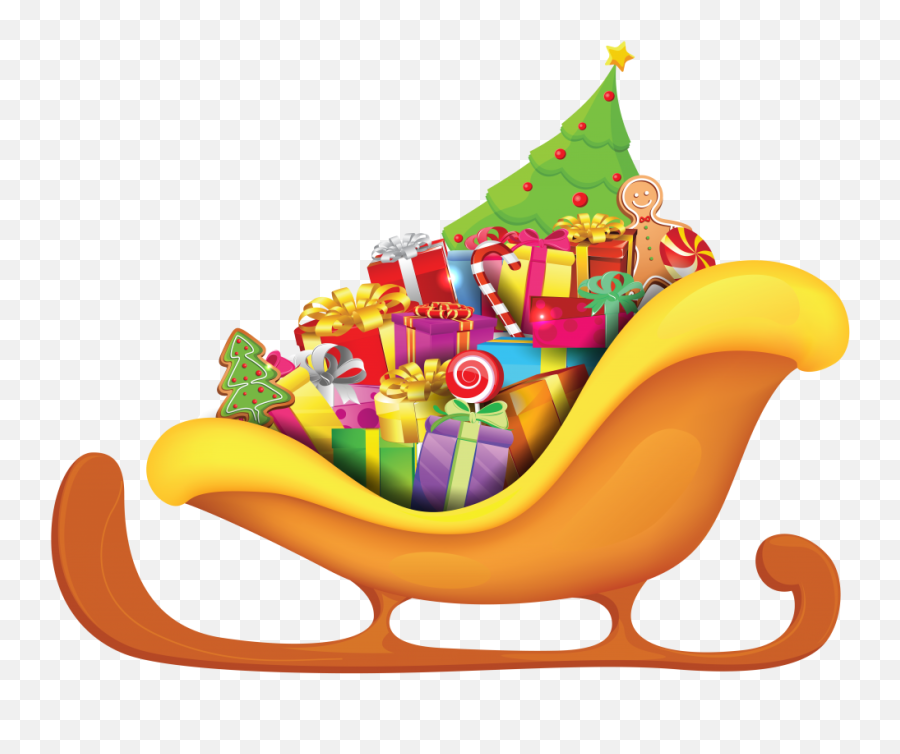 Christmas Gifts Png Transparent Image - Santa Claus With Gifts And Reindeer,Gifts Png