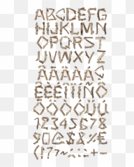 Download Dry Twigs Wood Font - Full Size PNG Pattern