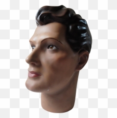 Vintage Hairdressers Mannequin - Vintage Male Mannequin Head Png,Mannequin Png