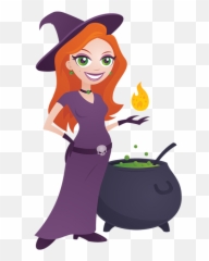 Pretty Witch With Cauldron T - Shirt for Sale by John Schwegel Magician png