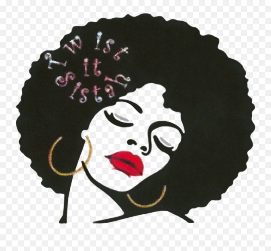 Afro - Woman With Afro Drawing Png,Black Woman Png
