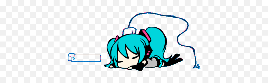 Anime Girl Stickers For Android Ios - Gif Hatsune Miku Chibi Png,Kawaii Gif  Transparent - free transparent png images 