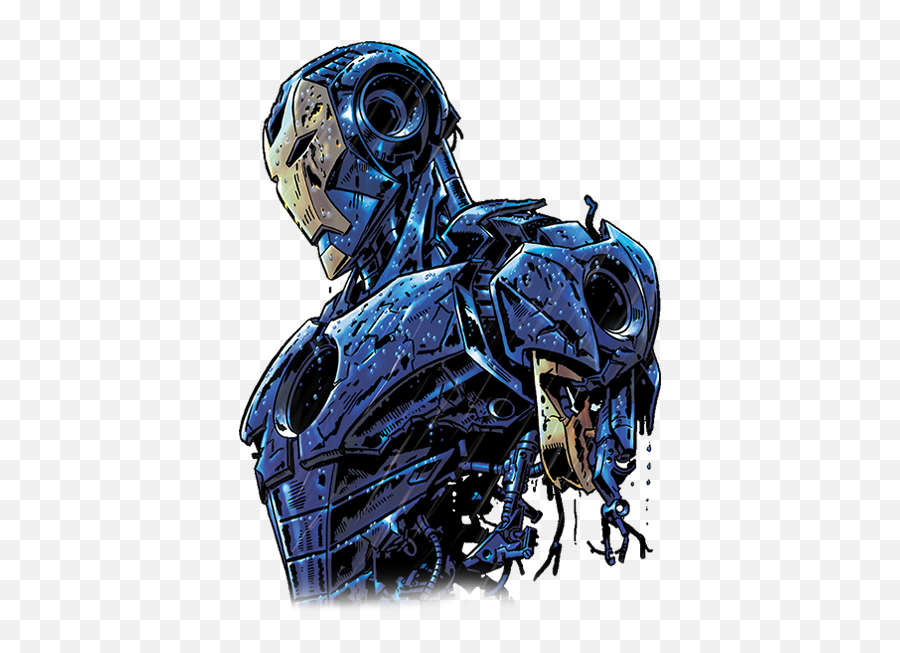 Download Marvel - Blue Iron Man Transparent Png,Iron Man Comic Png