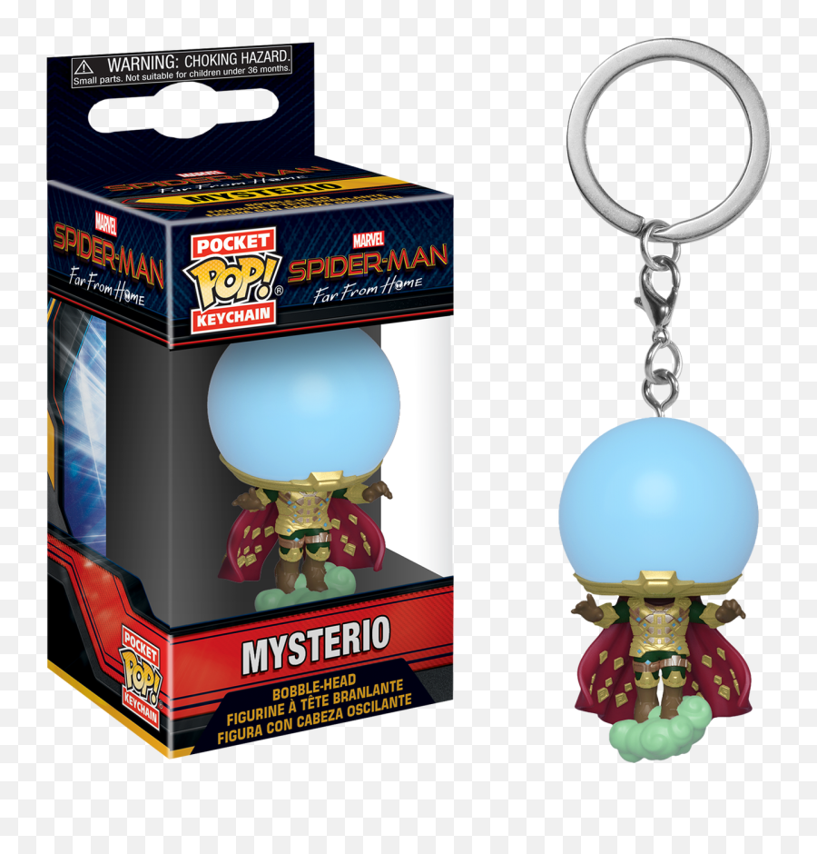 Spider - Man Far From Home Mysterio Pocket Pop Vinyl Keychain Myisterio Pop Keychain Png,Mysterio Png