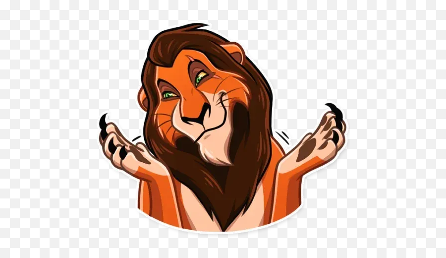 Simba Whatsapp Stickers - Scar Lion King Emoji Png,Logo Wasap