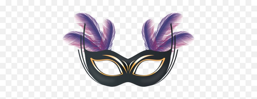 Feather Carnival Mask - Feather Masquerade Mask Png,Mardi Gras Mask Png