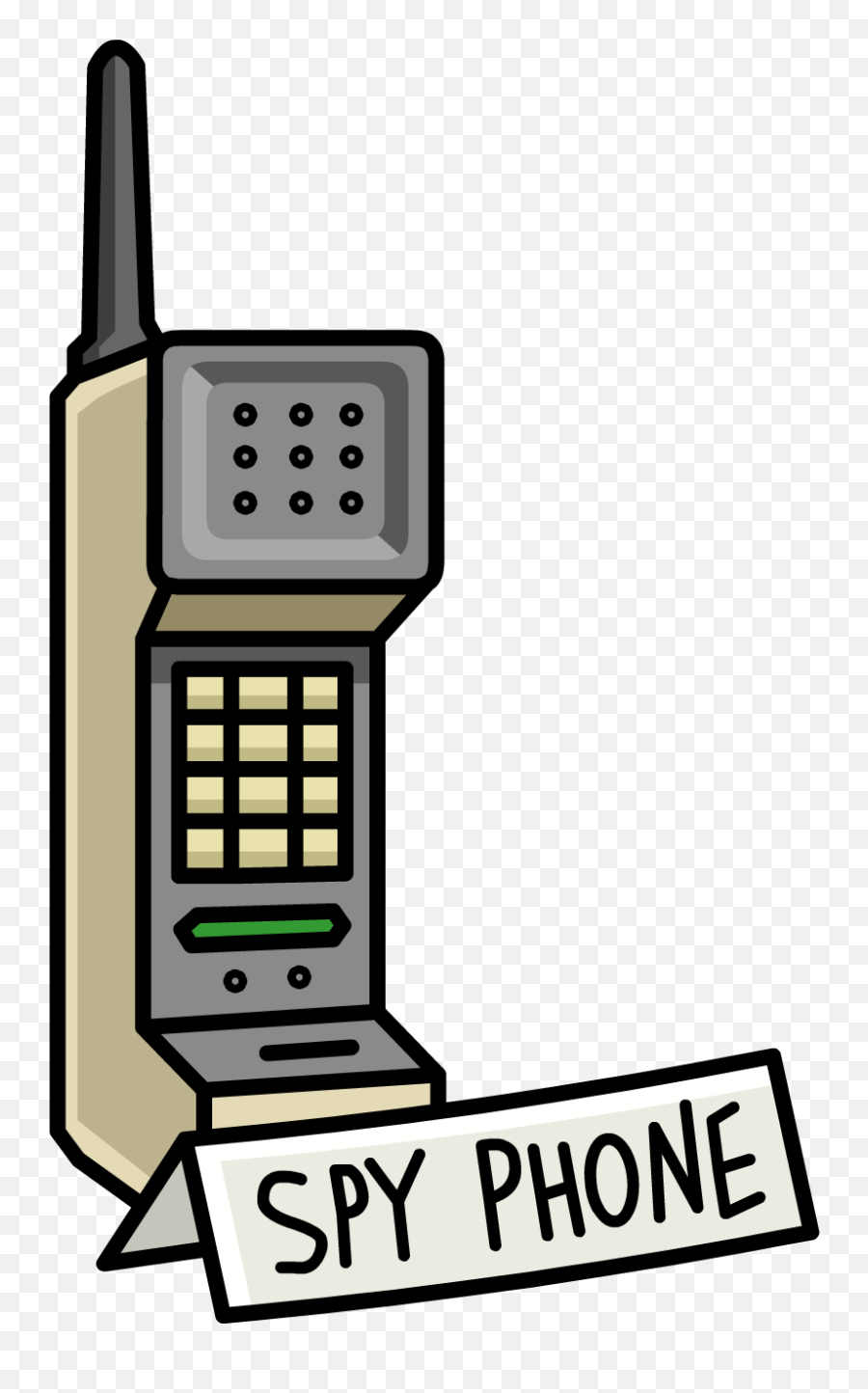 Spy Phone Clipart Png Image - Motorola Dynatac 8000x Clipart,Phone Clipart Png