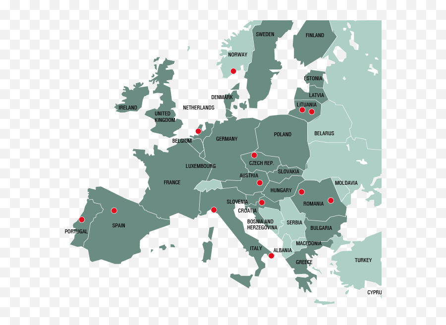 Cities Map Creart - Europe Africa Map Vector Png,Europe Map Png