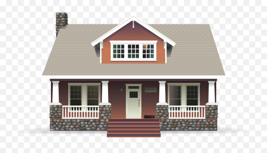 Brown Bungalow House With Beige Roof - Bungalow Png,House Png