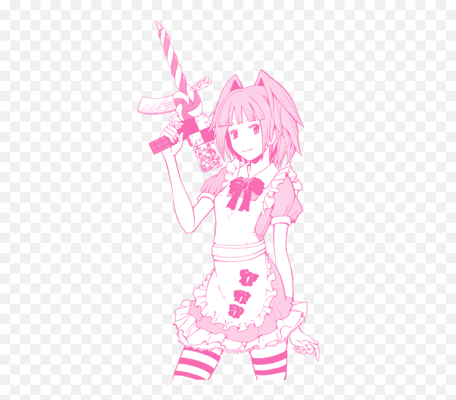 Download Hd Transparent Pink Manga Girl - Anime Girl Pastel Cute Killer Girl Anime Png,Pastel Png