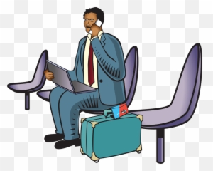 Business Traveler Airport - Free Vector Graphic On Pixabay Sitting Png,Traveler Png