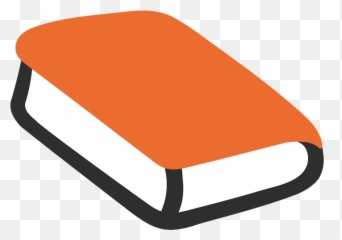 Orange Book Emoji Clipart - Homework Png