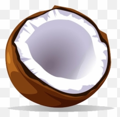 Half Coconut Transparent Background Png - Husk Vector