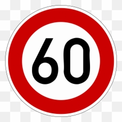 Download Hd Yield Sign Png - Maximum Speed Limit 60 Speed Limit 60 Kph,Yield Sign Png