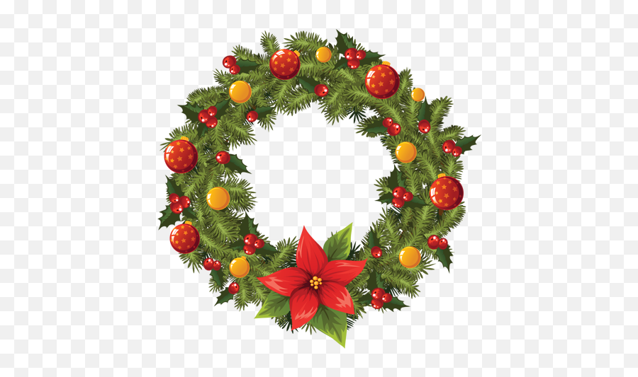 Download Tubes Christmas - Christmas Wreath Png Png Image Christmas Wreath Vector Free,Christmas Wreath Png