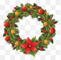 Download Tubes Christmas - Wreath Png PNG Image Vector Free