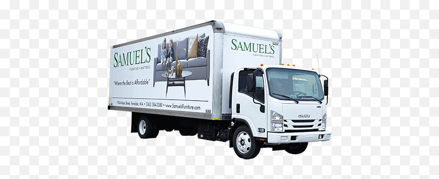 Delivery Samuelu0027s Furniture - Isuzu Png,Delivery Truck Png