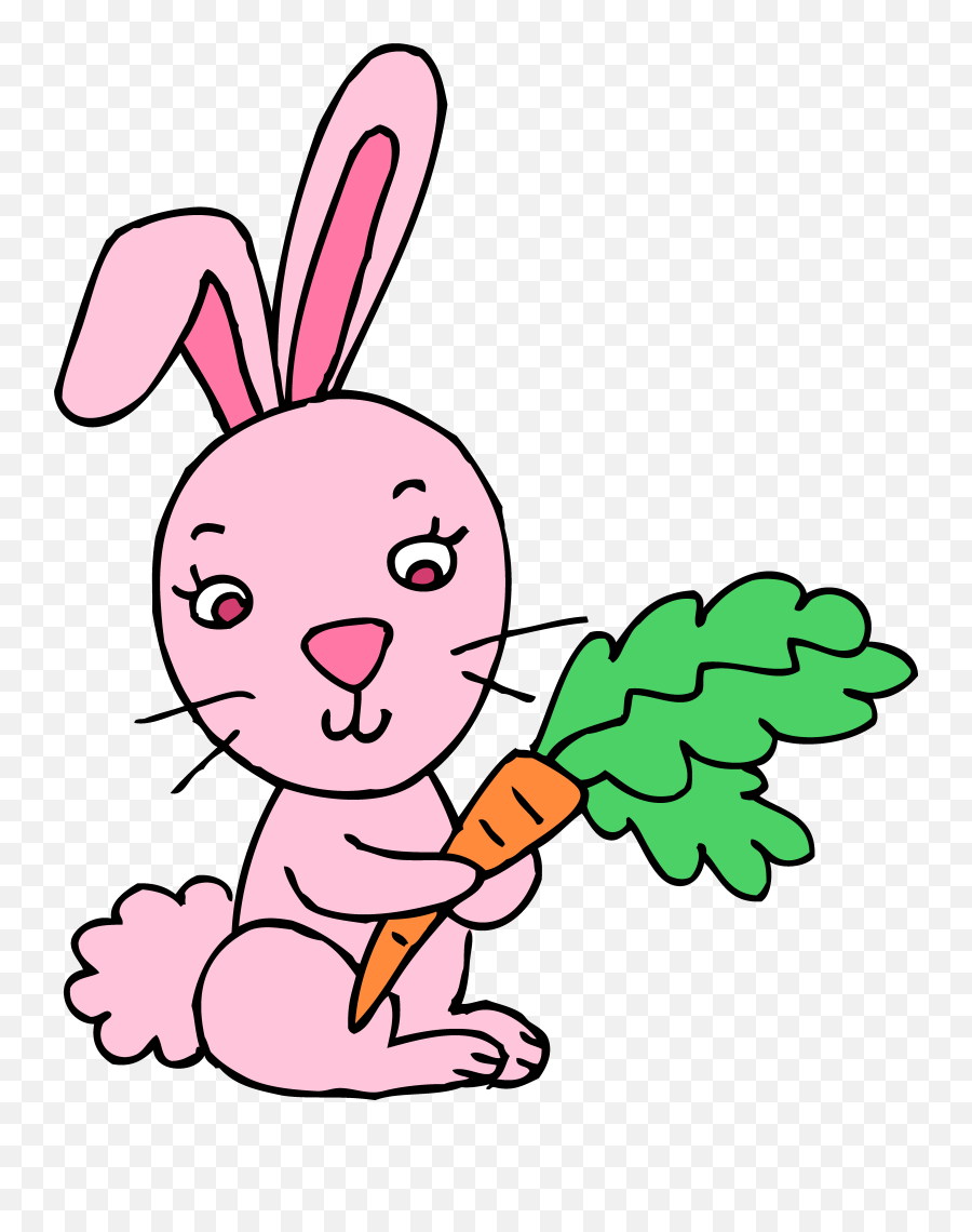 Clipart Rabbit - Pink Rabbit Clipart Png,Easter Bunny Ears Png