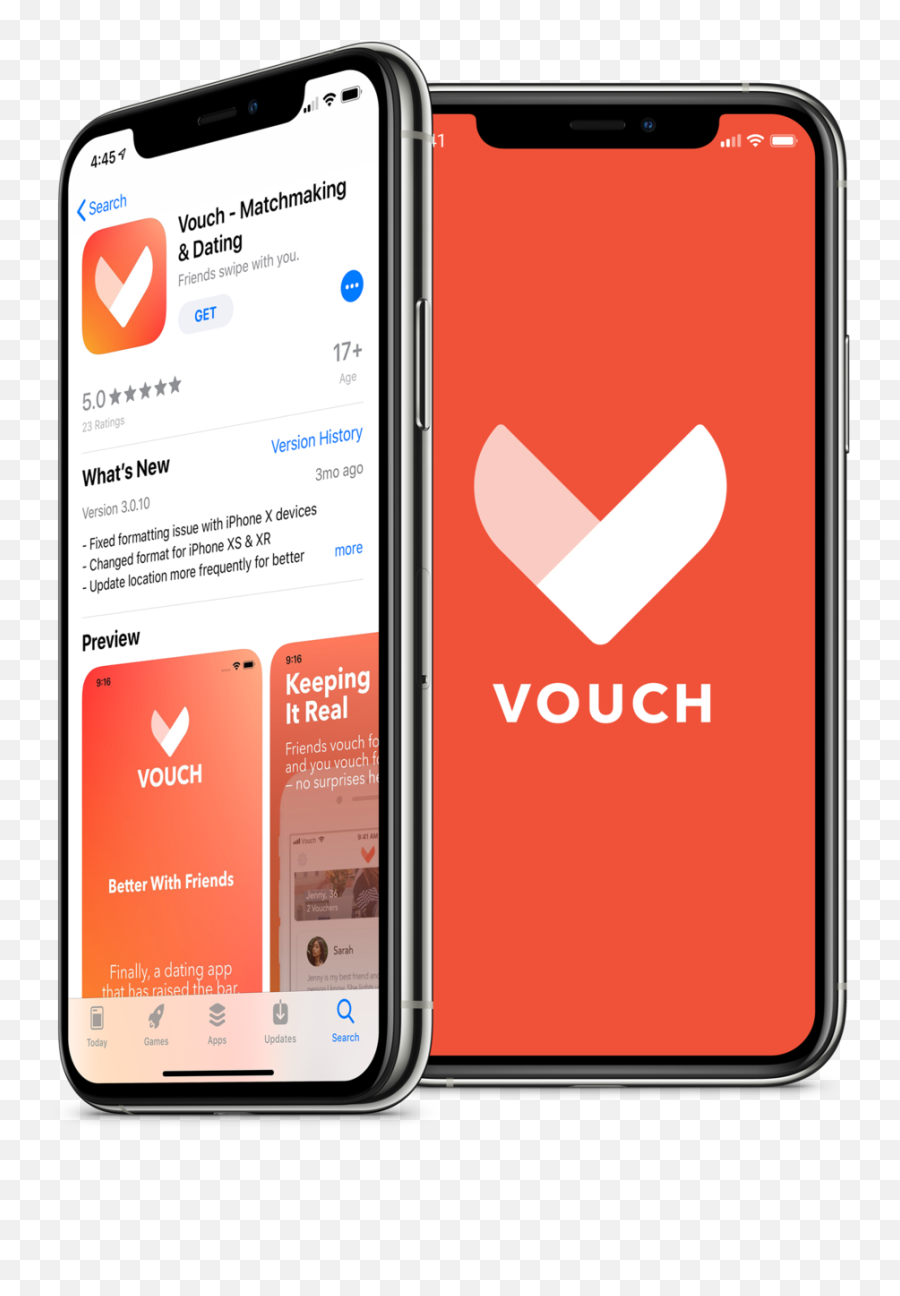 Vouch The Social Matchmaking U0026 Dating App Available For Ios - Smartphone Png,Iphone Png Transparent