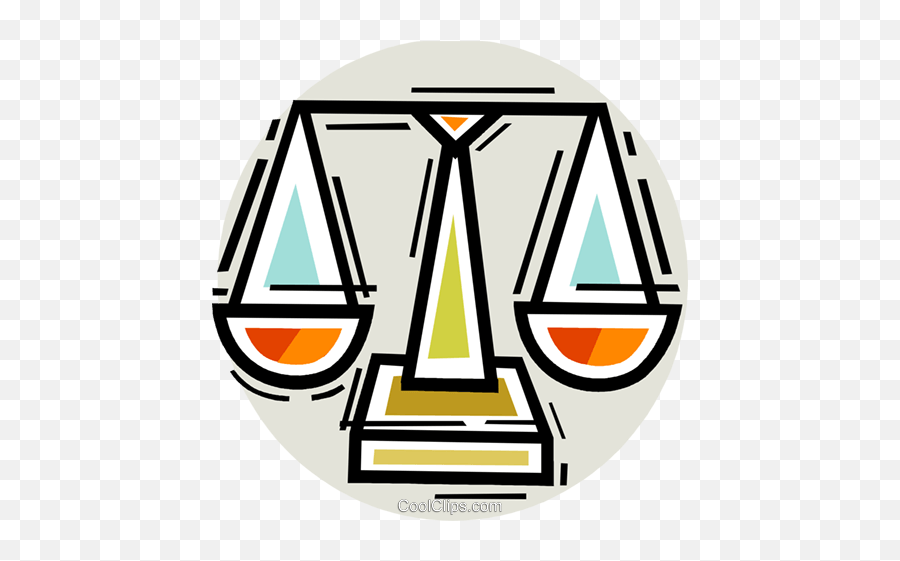 Scales Of Justice Royalty Free Vector Clip Art Illustration - Vertical Png,Scales Of Justice Logo